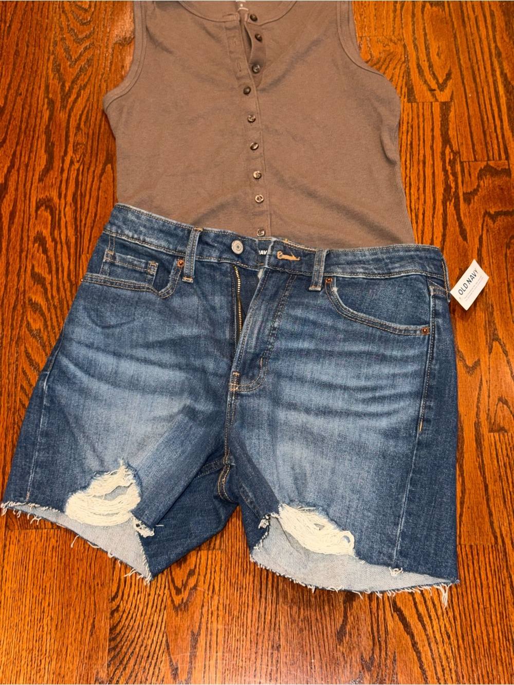 Old navy og straight high waisted shorts new Sz 6